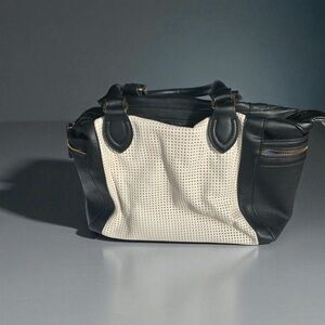 Christian Lacroix Black and White Leather Purse